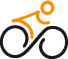 Icon Radfahren orange